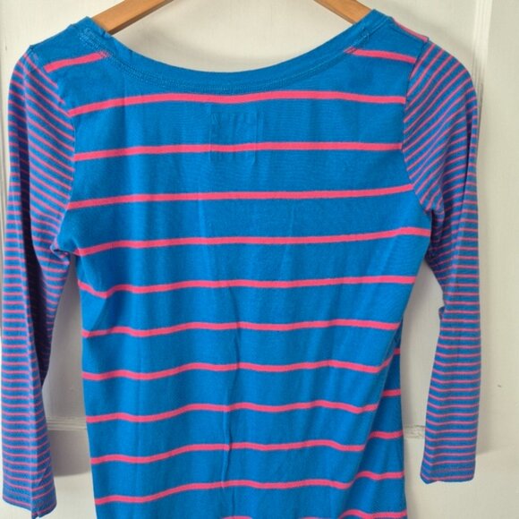 Hollister Y2K Blue and Pink Striped Scoop Neck Top Sz XS - Picture 6 of 9